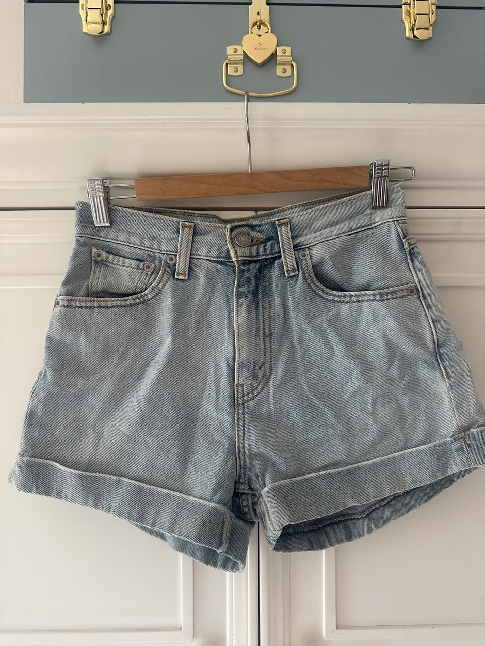 Levi’s Classic High-Rise Light Wash Denim Shorts